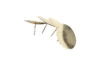 Kerzenteller mit Pick gold Kerzenhalter Metall 37mlg Ø75mm ohne Mittelpin