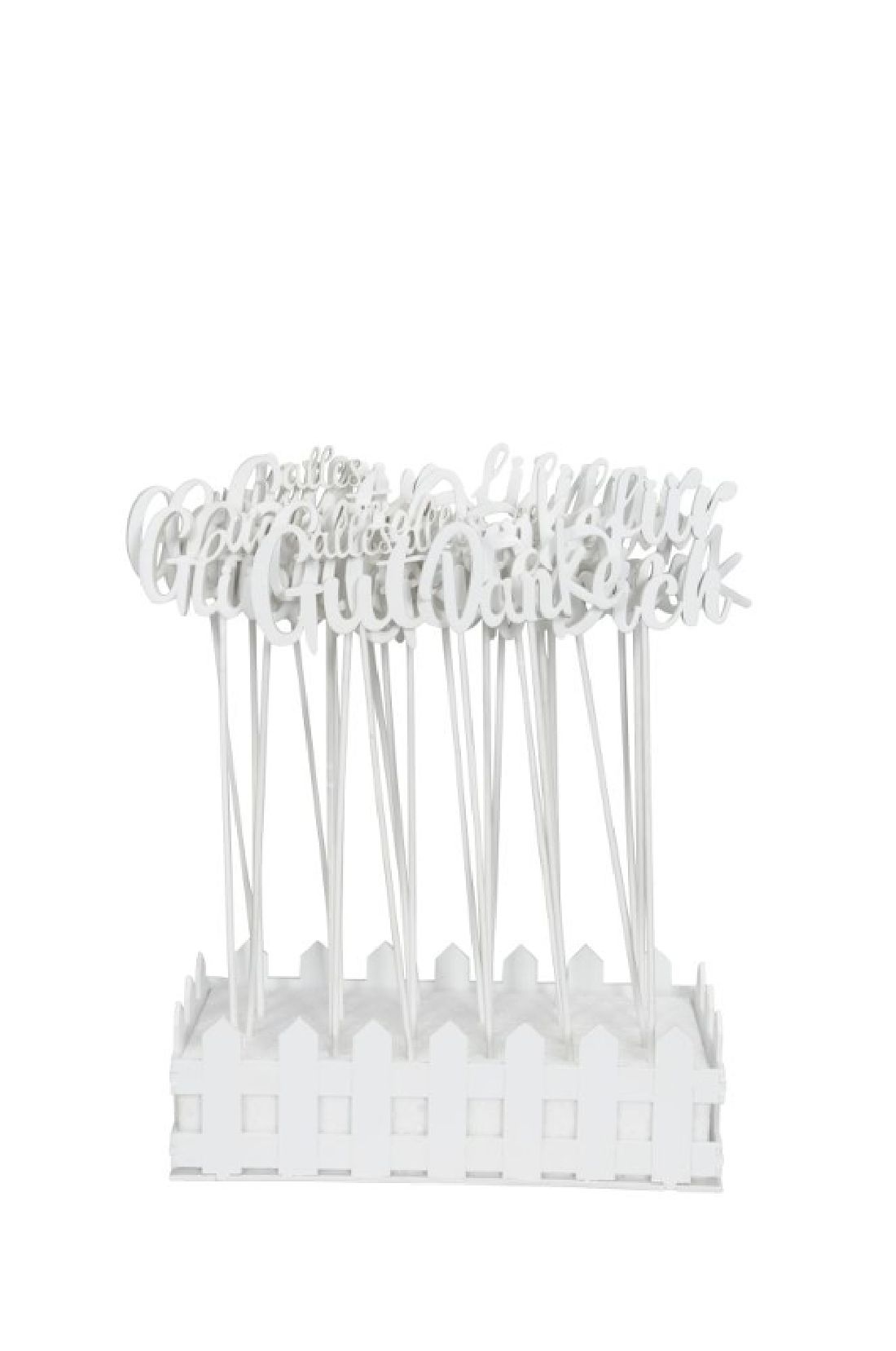 Wünsche-Stecker weiss 8cm + 22cm Stab 640263 Alles Gute Für Dich Viel Glück