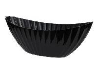 Schiffchen Kunststoff schwarz geriffelt 36x15x14cm