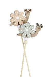 Schnecke Brilli mint rosa 25891332 Stecker 6x4cm Holz