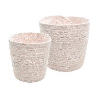Übertopf S/2 rosa 19 901 902 Ø12,5x12,5cm + Ø15,5x15cm